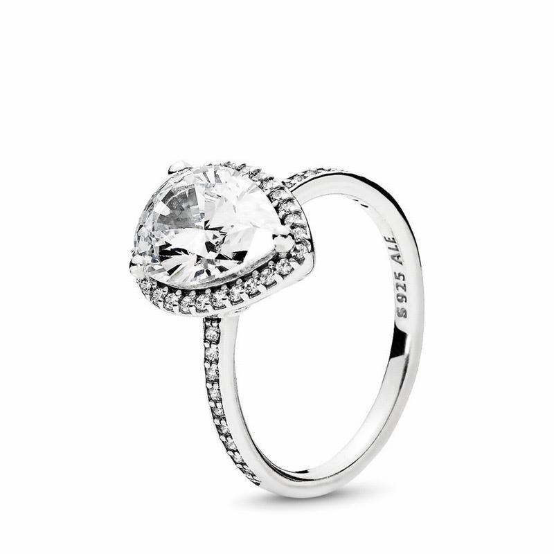 Inele statement Pandora Sparkling Teardrop Argint (GXZ18hLE)